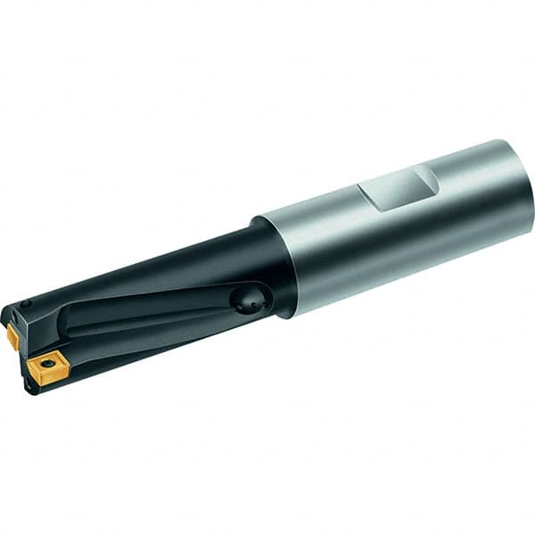 Walter - 1.03" Max Drill Depth, 2xD, 33/64" Diam, Indexable Insert Drill - 2 Inserts, 3/4" Shank Diam, Straight Shank - Americas Industrial Supply