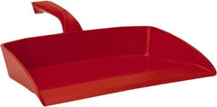 Vikan - 12-1/2" Wide Handheld Dustpan - Plastic Body, 4-1/2" Handle, Red - Americas Industrial Supply