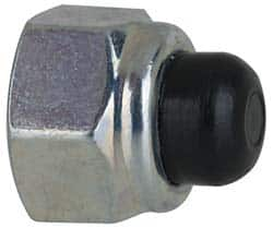 Value Collection - 5/16-18" UNC, 1/2" Width Across Flats, Zinc Plated, Steel Acorn Nut - 1/2" Overall Height, Nylon Insert Type, Grade 2 - Americas Industrial Supply