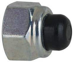 Value Collection - 5/16-24" UNF, 1/2" Width Across Flats, Zinc Plated, Steel Acorn Nut - 1/2" Overall Height, Nylon Insert Type, Grade 2 - Americas Industrial Supply