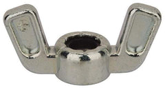 Value Collection - 5/16-24 UNF, Zinc Plated, Zinc Alloy Nylon-Insert Locking Wing Nut - Grade 2, 1-1/2" Wing Span, 0.718" Wing Span - Americas Industrial Supply