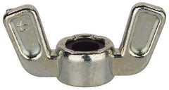 Value Collection - 5/16-18 UNC, Zinc Plated, Zinc Alloy Nylon-Insert Locking Wing Nut - Grade 2, 1-1/2" Wing Span, 0.718" Wing Span - Americas Industrial Supply