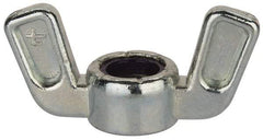 Value Collection - 3/8-16 UNC, Zinc Plated, Zinc Alloy Nylon-Insert Locking Wing Nut - Grade 2, 1-1/2" Wing Span, 0.718" Wing Span - Americas Industrial Supply