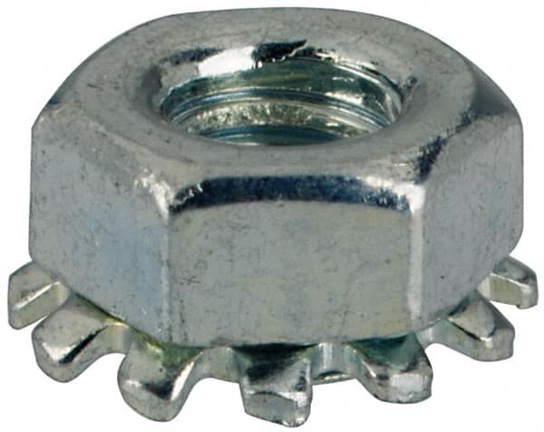 Value Collection - M3x0.5, Zinc Plated, Steel Hex Nut with External Tooth Washer - 6.5mm Washer Diam, 5.5mm Width Across Flats - Americas Industrial Supply