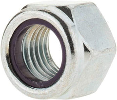 Value Collection - 3/4-10 UNC Grade B Hex Lock Nut with Nylon Insert - 1-1/16" Width Across Flats, 7/8" High, Zinc-Plated Finish - Americas Industrial Supply