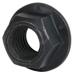 Value Collection - 3/4-10 UNC Grade G Hex Flange Lock Nut with Distorted Thread - 1-1/8" Width Across Flats, 53/64" High, Phosphate & Oil Finish - Americas Industrial Supply