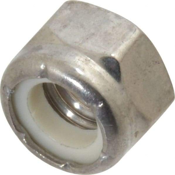 Value Collection - 5/16-24 UNF 18-8 Hex Lock Nut with Nylon Insert - 1/2" Width Across Flats, 11/32" High - Americas Industrial Supply