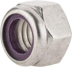 Value Collection - 7/16-14 UNC 18-8 Hex Lock Nut with Nylon Insert - 5/8" Width Across Flats, 29/64" High - Americas Industrial Supply