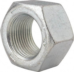 Value Collection - 1-1/8 - 12 UNF Steel Right Hand Hex Nut - 1-11/16" Across Flats, 0.999" High, Zinc Clear Finish - Americas Industrial Supply