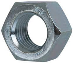 Value Collection - 1-1/2 - 12 UNF Steel Right Hand Hex Nut - 2-1/4" Across Flats, 1.317" High, Zinc-Plated Finish - Americas Industrial Supply