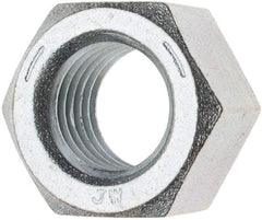 Value Collection - 1-3/8 - 6 UNC Steel Right Hand Hex Nut - 2-1/16" Across Flats, 1.206" High, Zinc Clear Finish - Americas Industrial Supply