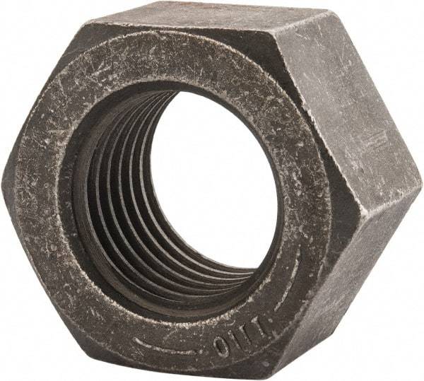 Value Collection - 2 - 4-1/2 UNC Steel Right Hand Hex Nut - 3-1/8" Across Flats, 1-23/32" High, Uncoated - Americas Industrial Supply