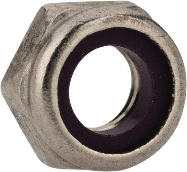 Value Collection - 5/16-18 UNC 18-8 Hex Lock Nut with Nylon Insert - 1/2" Width Across Flats, 1/4" High, Uncoated - Americas Industrial Supply