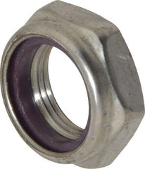 Value Collection - 1-14 UNF 18-8 Hex Lock Nut with Nylon Insert - 1-7/16" Width Across Flats, 35/64" High, Uncoated - Americas Industrial Supply