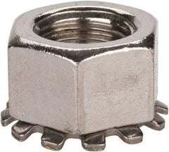 Value Collection - 3/8-24, 0.391" High, Uncoated, Stainless Steel Hex Nut with External Tooth Washer - 21/32" Washer Diam, 9/16" Width Across Flats, Grade 18-8 - Americas Industrial Supply