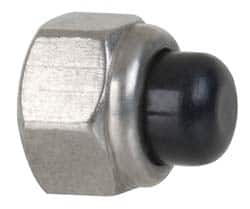 Value Collection - #8-32 UNC, 11/32" Width Across Flats, Uncoated, Stainless Steel Acorn Nut - 23/64" Overall Height, Nylon Insert Type, Grade 18-8 - Americas Industrial Supply