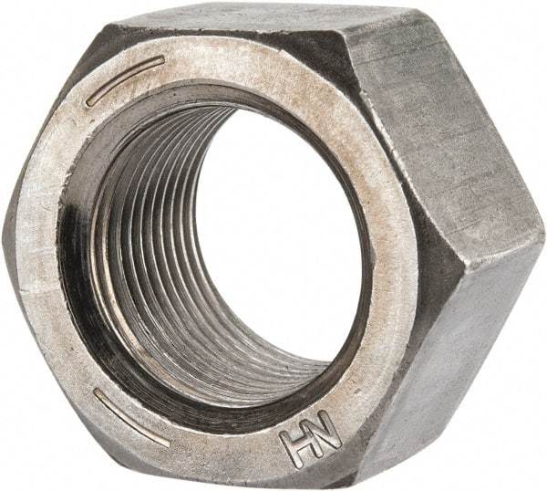 Value Collection - 1-14 UNF Steel Right Hand Hex Nut - 1-1/2" Across Flats, 0.887" High, Uncoated - Americas Industrial Supply