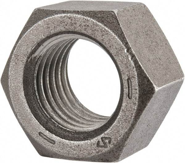 Value Collection - 1-1/8 - 7 UNC Steel Right Hand Hex Nut - 1-11/16" Across Flats, 0.999" High, Uncoated - Americas Industrial Supply