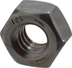 Value Collection - 1/4-20 UNC Steel Right Hand Hex Nut - 7/16" Across Flats, 0.226" High, Uncoated - Americas Industrial Supply