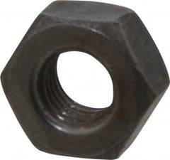 Value Collection - 1/4-28 UNF Steel Right Hand Hex Nut - 7/16" Across Flats, 7/32" High, Uncoated - Americas Industrial Supply