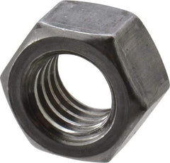 Value Collection - 3/8-16 UNC Steel Right Hand Hex Nut - 9/16" Across Flats, 21/64" High, Uncoated - Americas Industrial Supply