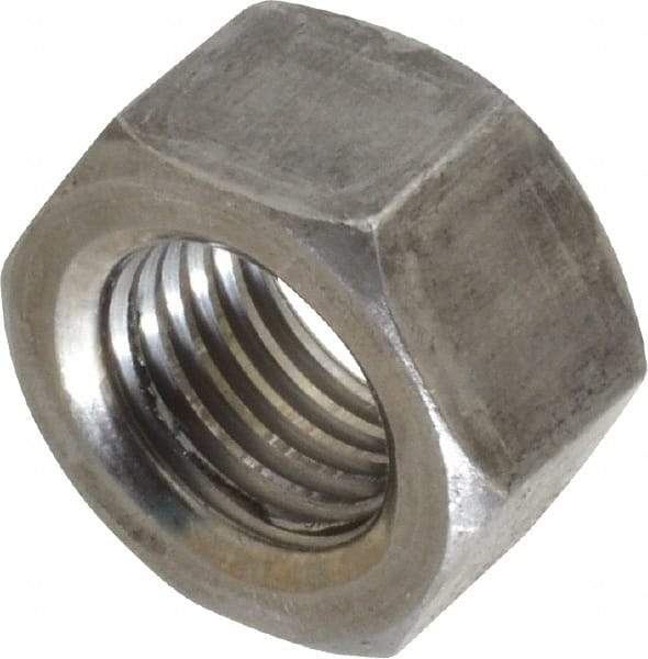 Value Collection - 3/8-24 UNF Steel Right Hand Hex Nut - 9/16" Across Flats, 21/64" High, Uncoated - Americas Industrial Supply