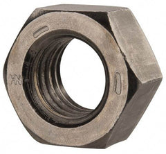 Value Collection - 9/16-12 UNC Steel Right Hand Hex Nut - 7/8" Across Flats, 31/64" High, Uncoated - Americas Industrial Supply