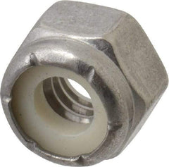 Value Collection - 1/4-20 UNC 316 Hex Lock Nut with Nylon Insert - 7/16" Width Across Flats, 5/16" High - Americas Industrial Supply