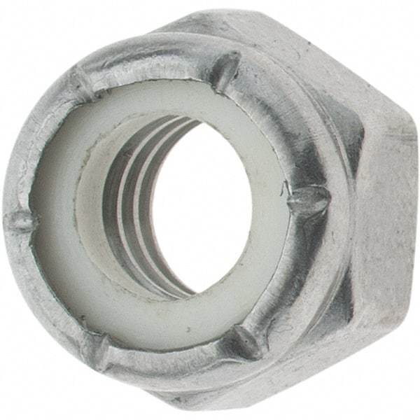 Value Collection - 5/16-18 UNC 316 Hex Lock Nut with Nylon Insert - 1/2" Width Across Flats, 11/32" High - Americas Industrial Supply