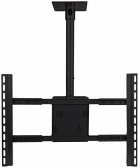Video Mount - Steel, Flat Panel Ceiling Mount For 42 to 70 Inch Plasma Monitor - Black, 180 Lbs. Load Capacity, 0 to 18 Inch Vertical Opening, 15° Max Tilt Angle, Ceiling Mount Rotating and Tilting - Americas Industrial Supply
