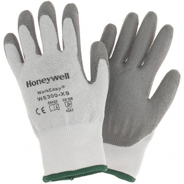 Perfect Fit - Size XS, ANSI Cut Lvl 3, Abrasion Lvl 4, Cut Resistant Gloves - Palm Coated, White/Gray - Americas Industrial Supply