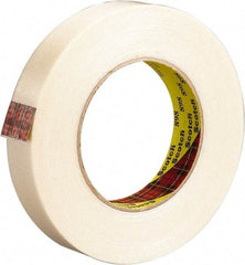 3M - 12mm x 330m Clear Rubber Adhesive Strapping Tape - Polypropylene Film Backing, 6.6 mil Thick, 380 Lb Tensile Strength, Series 898 - Americas Industrial Supply