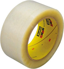 3M - 36mm x 50m Clear Rubber Adhesive Sealing Tape - Polyester Film Backing, 3.4 mil Thick, 67 Lb Tensile Strength, Series 355 - Americas Industrial Supply