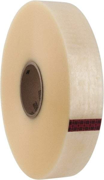 3M - 48mm x 914m Clear Rubber Adhesive Sealing Tape - Polypropylene Film Backing, 2.1 mil Thick, 22 Lb Tensile Strength, Series 3071 - Americas Industrial Supply