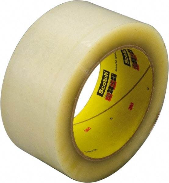 3M - 72mm x 914m Clear Rubber Adhesive Sealing Tape - Polyester Film Backing, 3.4 mil Thick, 67 Lb Tensile Strength, Series 355 - Americas Industrial Supply