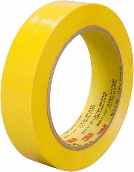 3M - 36 Yds. x 1", Yellow Polyethylene Film Tape - 483 Series, 5 mil Thick, 10 Lb./Inch Tensile Strength - Americas Industrial Supply