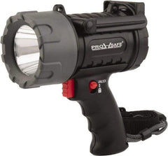 PRO-SAFE - White LED Bulb, 180 Lumens, Spotlight/Lantern Flashlight - Black Plastic Body, 3 C Alkaline Batteries Not Included - Americas Industrial Supply