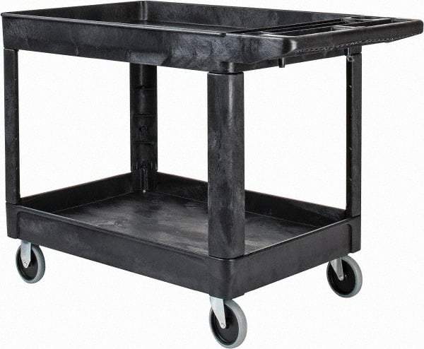 Rubbermaid - 500 Lb Capacity, 25-7/8" Wide x 45-1/4" Long x 33-1/4" High Standard Utility Cart - 2 Shelf, Plastic - Americas Industrial Supply