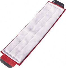 Unger - 5" Red Head Band, Large Microfiber Loop End Mop Pad - Quick Change Connection - Americas Industrial Supply