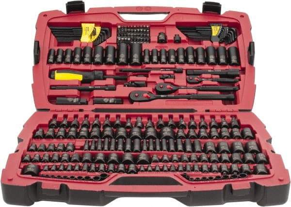 Stanley - 229 Piece Mechanic's Tool Set - Comes in Blow Mold Box - Americas Industrial Supply