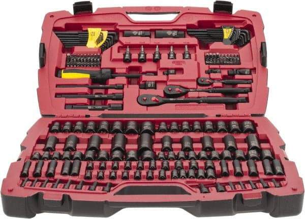 Stanley - 179 Piece Mechanic's Tool Set - Comes in Blow Mold Box - Americas Industrial Supply