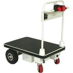 Wesco Industrial Products - 1,100 Lb Capacity Steel Platform Truck - Steel Deck, 24" OAW, 48" Platform Length x 12-3/8" Platform Height, Polyurethane Casters - Americas Industrial Supply