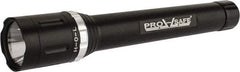 PRO-SAFE - White LED Bulb, 220 Lumens, Industrial/Tactical Flashlight - Matte Charcoal Black Aluminum Body, 4 D Alkaline Batteries Not Included - Americas Industrial Supply