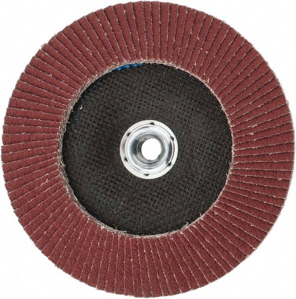 3M - 40 Grit, 7" Disc Diam, 5/8-11 Center Hole, Type 29 Ceramic Flap Disc - 13,300 Max RPM, Cloth Backing, Arbor Attaching System, Coated - Americas Industrial Supply