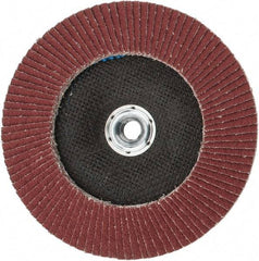 3M - 40 Grit, 7" Disc Diam, 5/8-11 Center Hole, Type 29 Ceramic Flap Disc - 13,300 Max RPM, Cloth Backing, Arbor Attaching System, Coated - Americas Industrial Supply