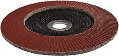 3M - 60 Grit, 7" Disc Diam, 5/8-11 Center Hole, Type 29 Ceramic Flap Disc - 13,300 Max RPM, Cloth Backing, Arbor Attaching System, Coated - Americas Industrial Supply