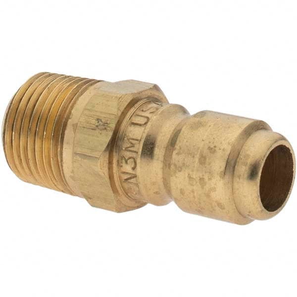 Parker - 3/8-18 NPTF Brass Hydraulic Hose Coupler - -6 Hose Size, 3/8" Hose Diam - Americas Industrial Supply
