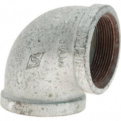 Value Collection - Class 150, 2" Galvanized Pipe 90° Elbow - Threaded, Malleable Iron - Americas Industrial Supply