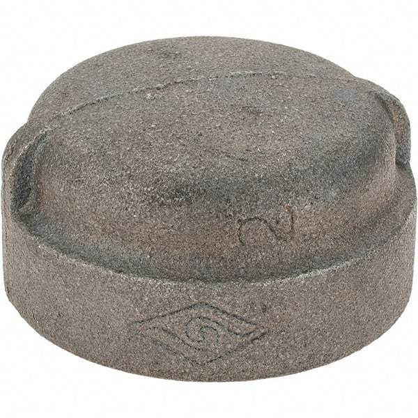 Value Collection - Size 2", Class 300, Malleable Iron Black Pipe End Cap - 300 psi, Threaded End Connection - Americas Industrial Supply