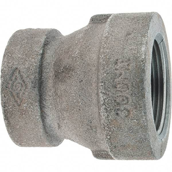 Value Collection - Class 300, 1/4" Black Pipe Reducing Coupling - Threaded, Malleable Iron - Americas Industrial Supply